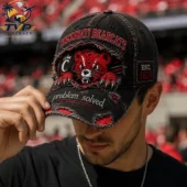 Cincinnati Bearcats Classic Vintage Animal Patch Baseball Cap 2 Distressed Cincinnati Bearcats cap by Tvpcomebackshop