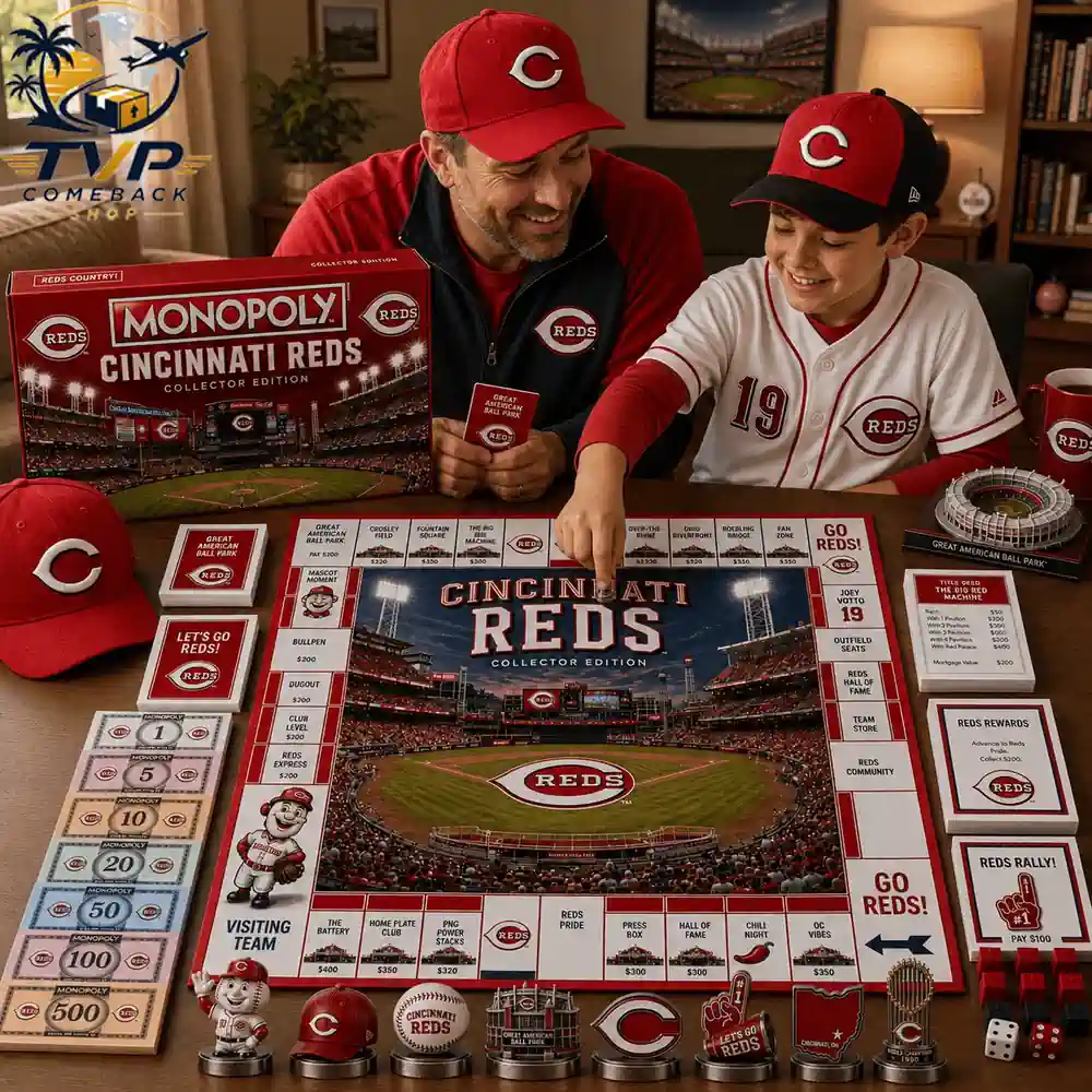 Cincinnati Reds Collector's Edition Monopoly Board Game Cincinnati Reds Collector's Edition Monopoly Board Game