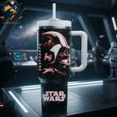 Cleveland Browns and Star Wars themed insulated tumbler with handle from Tvpcomebackshop