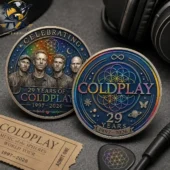 Coldplay 29th anniversary commemorative coins from Tvpcomebackshop
