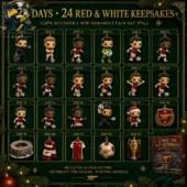 Come On You Gunners! Christmas Football Advent Calendar 2026 3 Arsenal FC Christmas advent calendar featuring 24 soccer player ornaments and memorabilia.