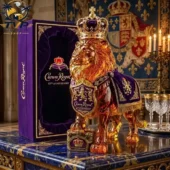 Crown 87th Anniversary Royal Lion Premium Collector Decanter Bottle 2 Crown Royal 87th Anniversary lion sculpture collectible