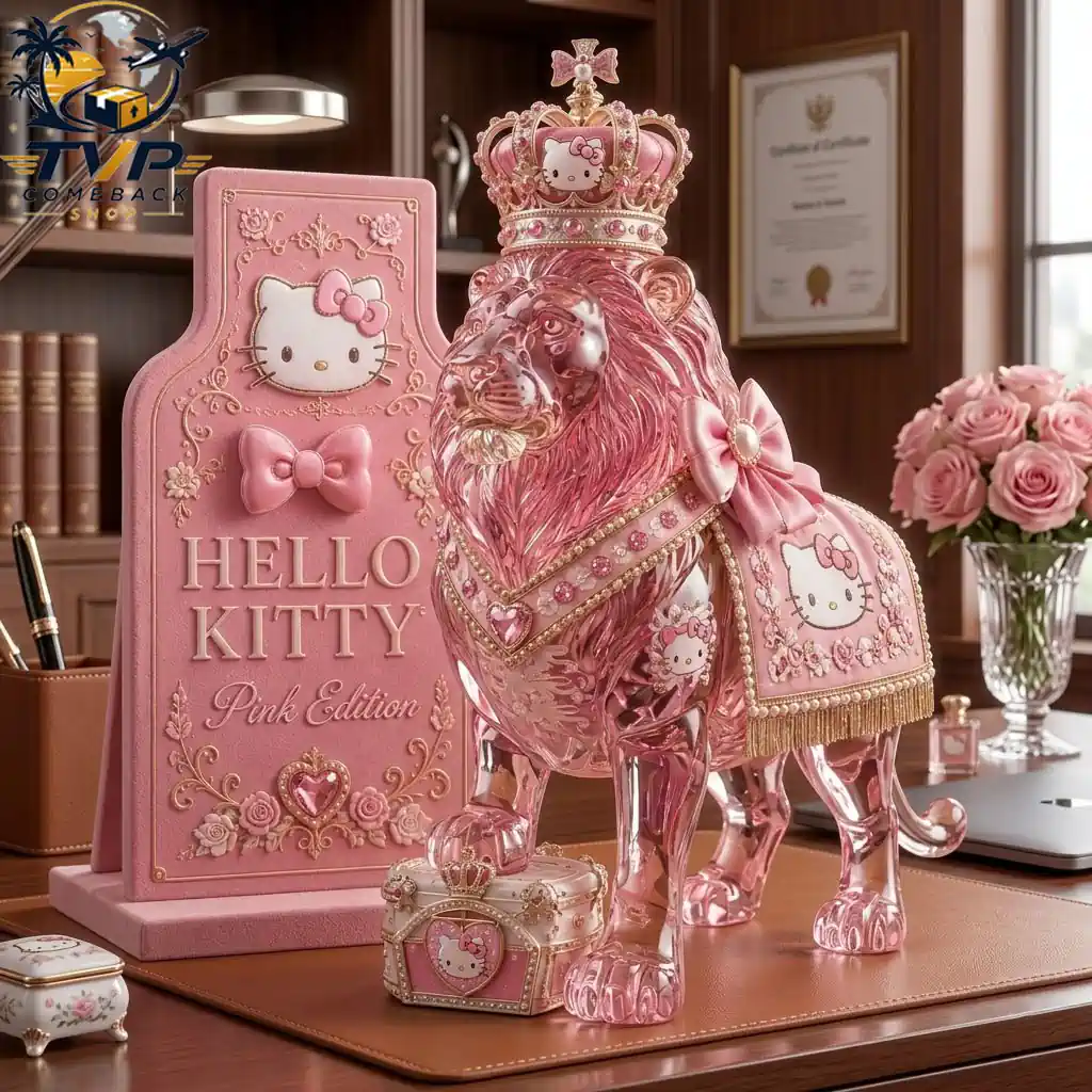 Crown Royal 87th Anniversary x Hello Kitty Whiskey Lion Bottle Crown Royal 87th Anniversary x Hello Kitty Whiskey Lion Bottle