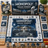 Dallas Cowboys Monopoly Championship Anniversary collector edition game board set by Tvpcomebackshop