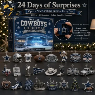 Dallas Cowboys Holiday Advent Calendar – 24 Days Countdown Box Dallas Cowboys Holiday Advent Calendar – 24 Days Countdown Box