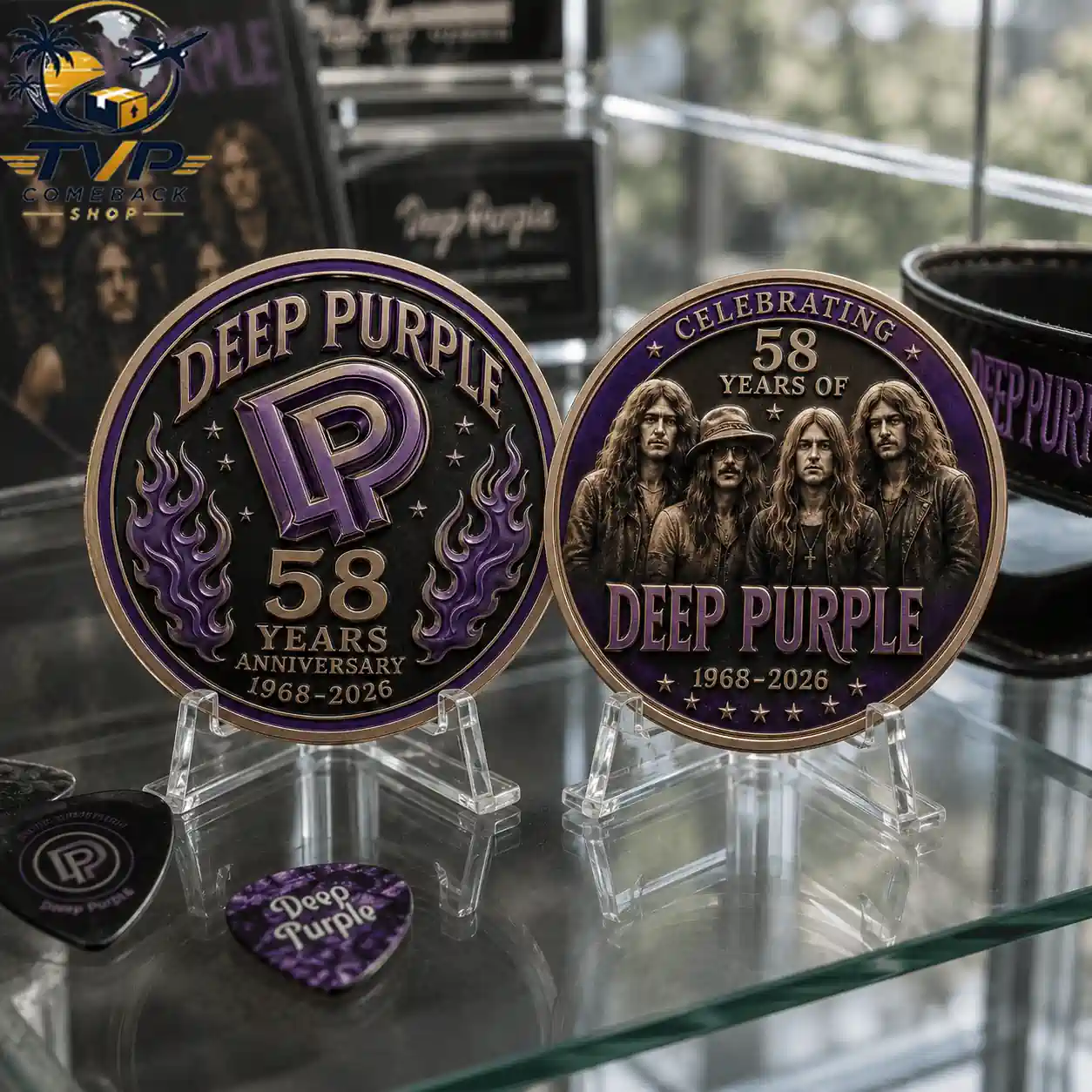 Deep Purple 58th Anniversary 1968-2026 Collectible Coin Deep Purple 58th Anniversary 1968-2026 Collectible Coin