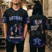 Custom Demi Lovato Astros baseball jersey from Tvpcomebackshop