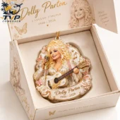 Dolly Parton Forever 1946-2026 Memorial Christmas Ornament 2 Dolly Parton commemorative tribute ornament in display box