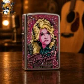 Dolly Parton themed engraved metal lighter from Tvpcomebackshop