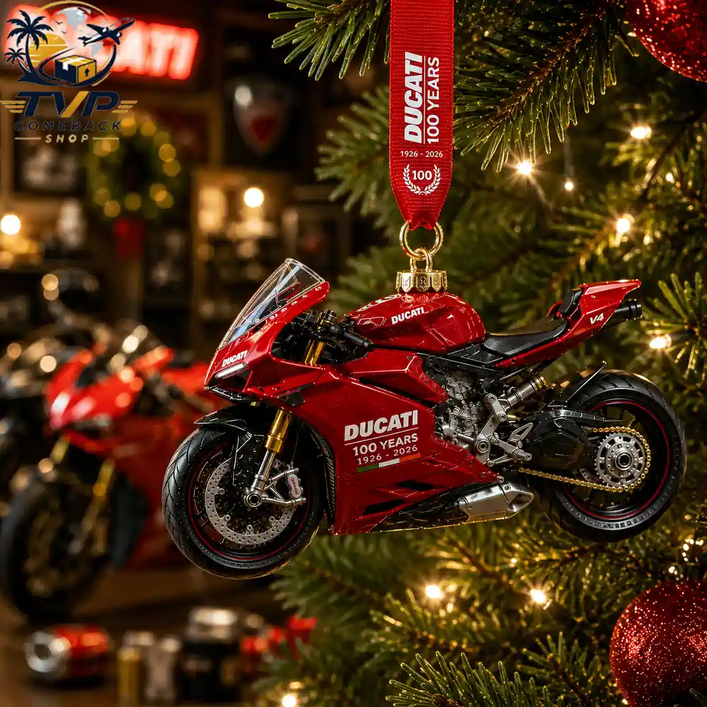 Ducati 100th Anniversary 1926-2026 Motorcycle Christmas Ornament Ducati 100th Anniversary 1926-2026 Motorcycle Christmas Ornament