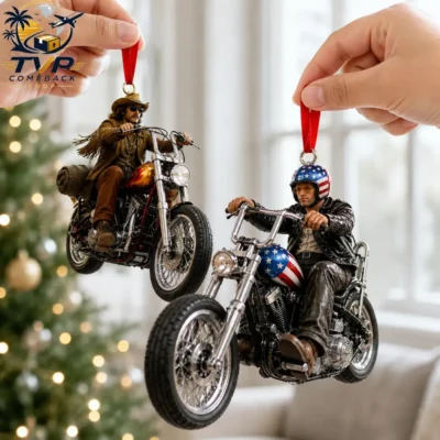 Easy Rider 57th Anniversary 1969-2026 Motorcycle Christmas Ornament Set