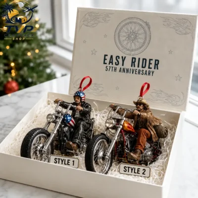 Easy Rider 57th Anniversary 1969-2026 Motorcycle Christmas Ornament Set
