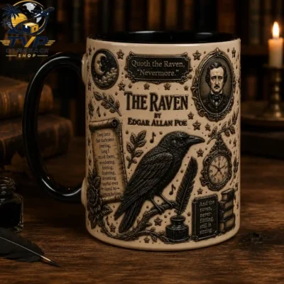 Edgar Allan Poe The Raven Ceramic Mug Edgar Allan Poe The Raven Ceramic Mug