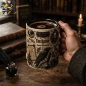 Edgar Allan Poe The Raven Ceramic Mug 1 Edgar Allan Poe The Raven themed ceramic coffee mug
