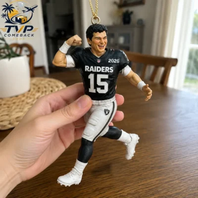 Fernando Mendoza No. 15 Las Vegas Raiders 2026 Christmas Ornament