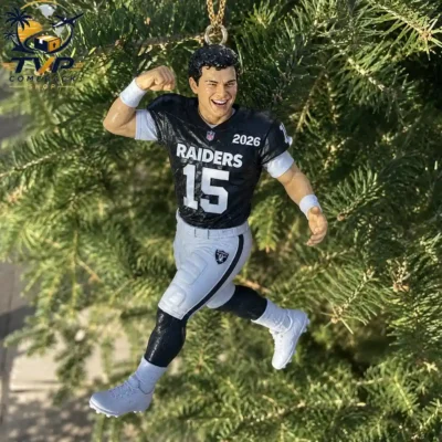 Fernando Mendoza No. 15 Las Vegas Raiders 2026 Christmas Ornament