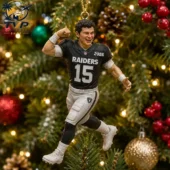 Las Vegas Raiders player figurine Christmas tree ornament by Tvpcomebackshop