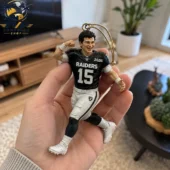 Las Vegas Raiders #15 football player Christmas tree ornament