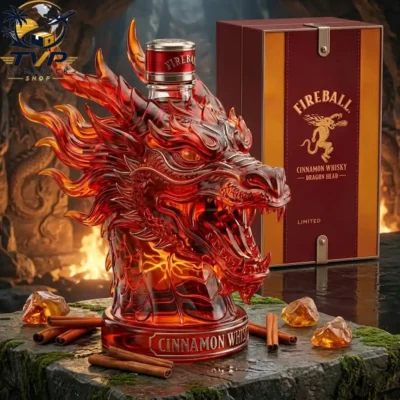 Fireball Dragon Head Cinnamon Collectible Decanter Bottle Fireball Dragon Head Cinnamon Collectible Decanter Bottle