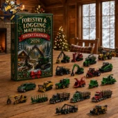 Forestry & Logging Machines Advent Calendar 2026 2 Forestry and Logging Machines 2026 Advent Calendar with miniature construction vehicle toys