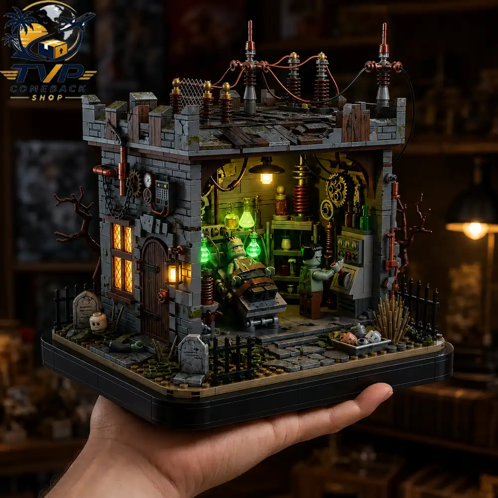 Frankenstein Midnight Monster Laboratory Collector Building Brick Set Frankenstein Midnight Monster Laboratory Collector Building Brick Set