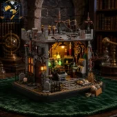 Frankenstein Midnight Monster Laboratory Collector Building Brick Set 4 A detailed building block set of Frankenstein's monster laboratory.