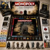 Game of Thrones Collector's Edition Monopoly Board Game 1 Game of Thrones Collector Edition Monopoly game set with themed board, tokens, and cards from Tvpcomebackshop