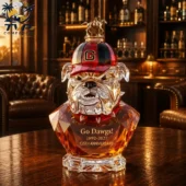 Georgia Bulldogs Crown Royal 135th Anniversary Decanter Bottle 3 ExTc5