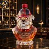 Georgia Bulldogs Crown Royal 135th Anniversary Decanter Bottle 4 d3z9L