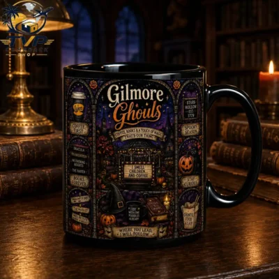 Gilmore Girls Spooky Vibes Stained Glass Ceramic Mug