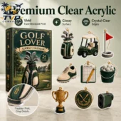Golf Lover Advent Calendar 2026 3 Golf lover advent calendar with 24 clear acrylic ornaments from Tvpcomebackshop