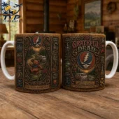 Grateful Dead themed ceramic mug with band iconography from Tvpcomebackshop