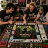 Green Day fans playing Green Day Monopoly collector edition by Tvpcomebackshop.