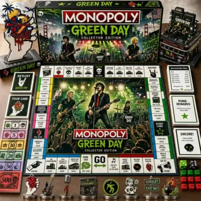 Green Day Funk Rock Band Collector's Edition Monopoly Board Game