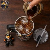 Harley-Davidson iced coffee tumbler with eagle keychain from Tvpcomebackshop