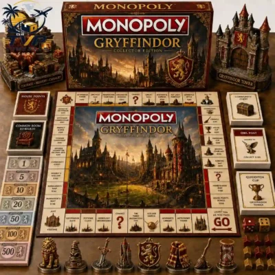 Harry Potter Gryffindor Collector's Edition Monopoly Board Game Harry Potter Gryffindor Collector's Edition Monopoly Board Game