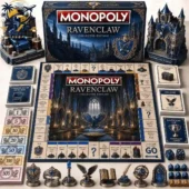 Ravenclaw Collector Edition Monopoly game set with themed board, tokens, and pieces at Tvpcomebackshop