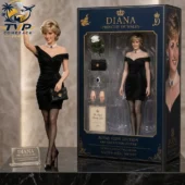 Diana Princess of Wales Legacy 3D Collector Edtition Articulated Figure 1 Princess Diana 1/6 scale collectible figure in black dress from Tvpcomebackshop