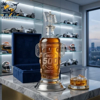 Indy 500 110th Anniversary Borg-Warner Trophy Premium Decanter Bottle Indy 500 110th Anniversary Borg-Warner Trophy Premium Decanter Bottle