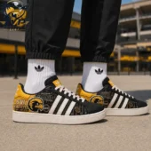 Iowa Hawkeyes Fight For Iowa Casual Air Force Shoes 1 Iowa Hawkeyes custom themed sneakers worn by a fan
