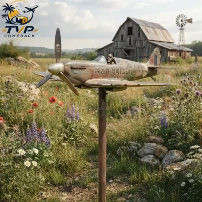 Iron Maiden 50th Anniversary Spitfire Garden Wind Spinner
