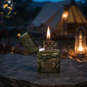 JEEP 85th Anniversary Limited Edition Zippo Lighter 1 Jeep 85th Anniversary collectible metal lighter with 4x4 off-road design