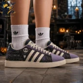 Custom Nightmare Before Christmas sneakers featuring Jack Skellington