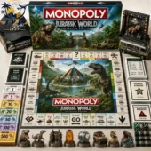 Monopoly Jurassic World Collector Edition game set with pieces and board from Tvpcomebackshop