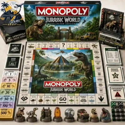 Jurassic Collector's Edition Monopoly Board Game Jurassic Collector's Edition Monopoly Board Game
