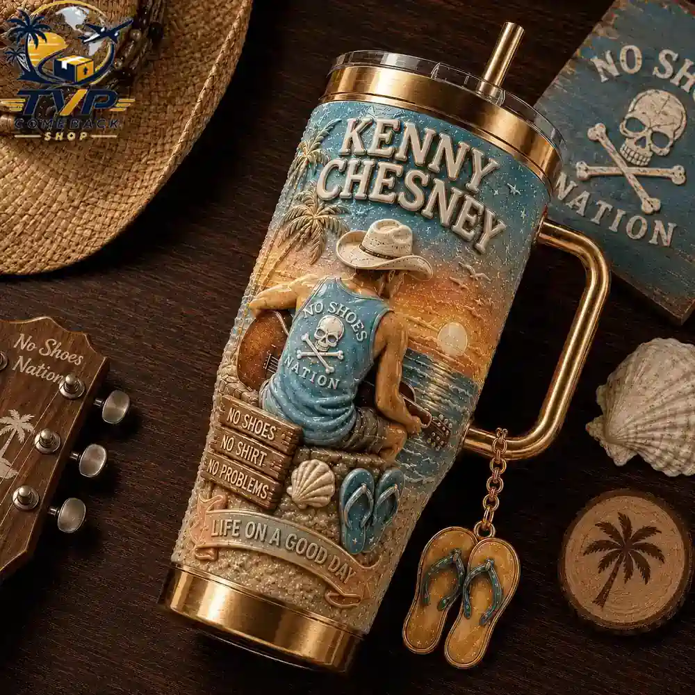 Kenny Chesney No Shoes Nation Tumbler With Handle Kenny Chesney No Shoes Nation Tumbler With Handle