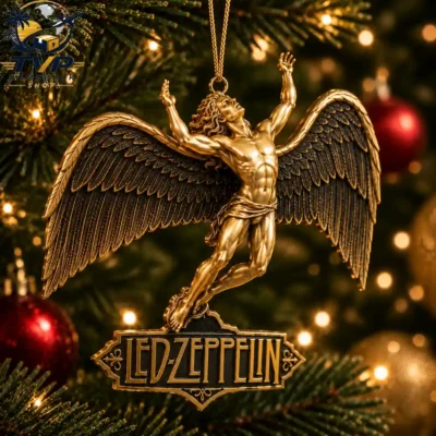 Led Zeppelin Swan Song Winged Angel Christmas Ornament