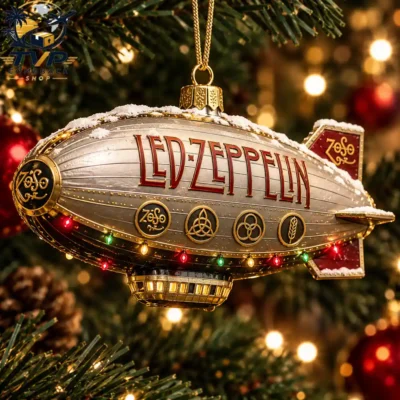Led Zeppelin Swan Song Winged Angel Christmas Ornament