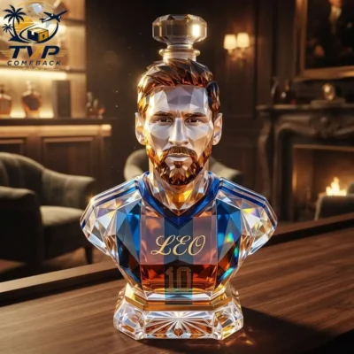 Lionel Messi Football Legend Crystal Decanter Bottle