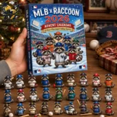 MLB x Raccoon Advent Calendar 2026 3 2026 MLB Raccoon advent calendar with 24 collectible baseball raccoon figures.